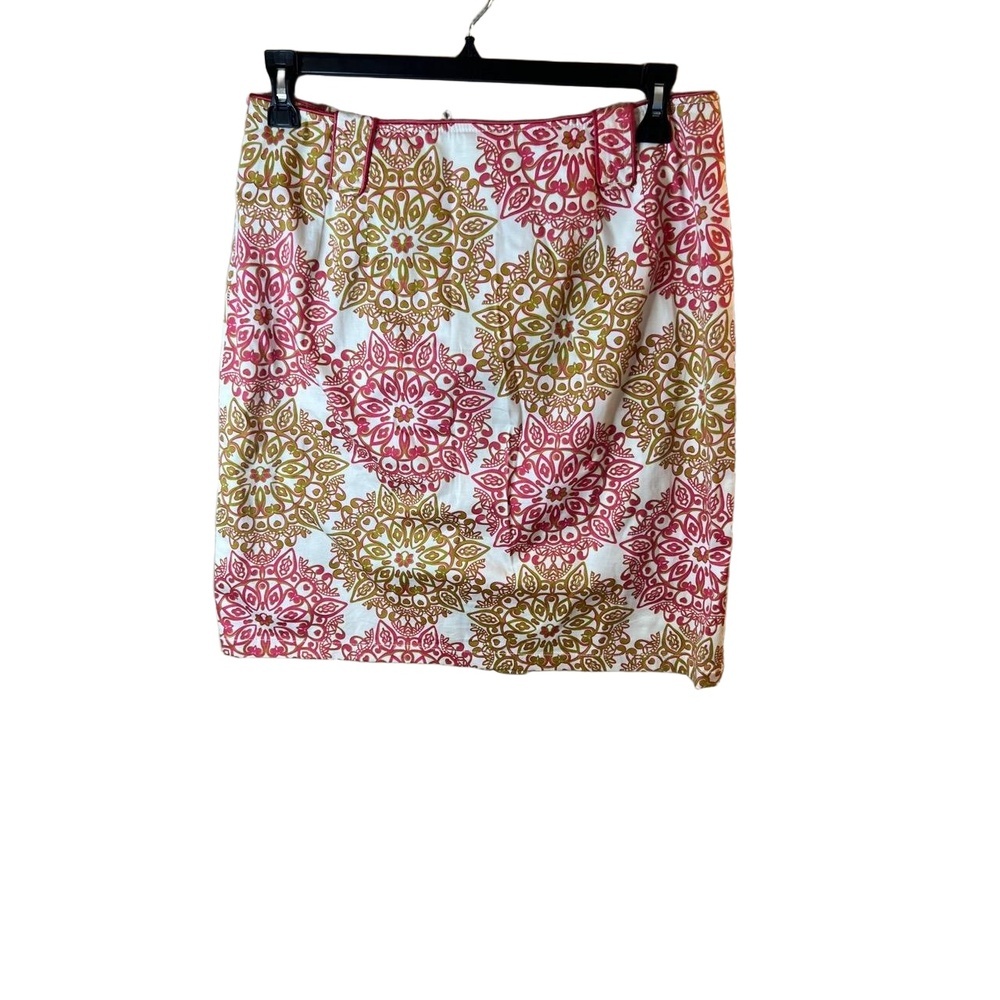 Etcetera Womens Patterned Knee Length Button Skir… - image 8